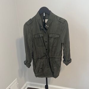 LOFT Dark Green Bomber Jacket